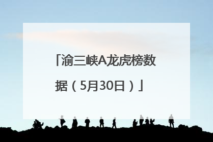 渝三峡A龙虎榜数据（5月30日）