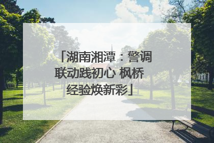 湖南湘潭：警调联动践初心 枫桥经验焕新彩