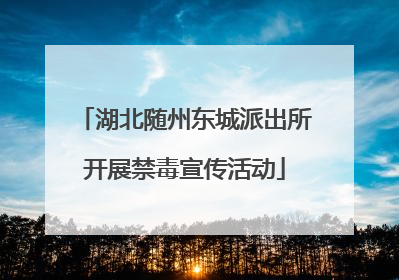 湖北随州东城派出所开展禁毒宣传活动