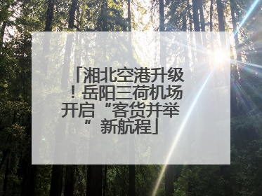 湘北空港升级！岳阳三荷机场开启“客货并举”新航程