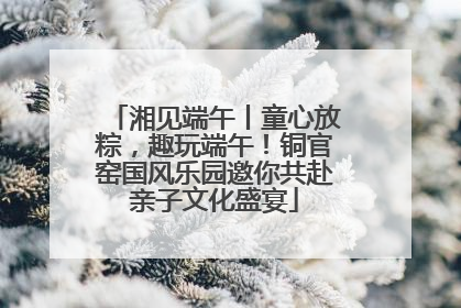 湘见端午丨童心放粽，趣玩端午！铜官窑国风乐园邀你共赴亲子文化盛宴