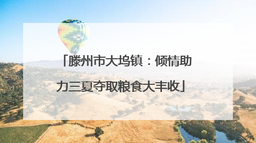 滕州市大坞镇：倾情助力三夏夺取粮食大丰收