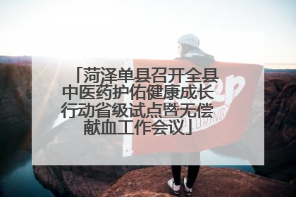 菏泽单县召开全县中医药护佑健康成长行动省级试点暨无偿献血工作会议