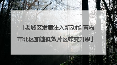 老城区发展注入新动能 青岛市北区加速低效片区蝶变升级
