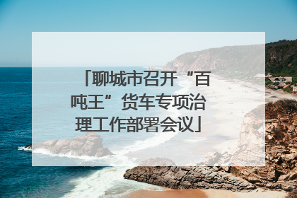 聊城市召开“百吨王”货车专项治理工作部署会议
