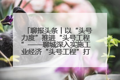 聊报头条丨以“头号力度”推进“头号工程”——聊城深入实施工业经济“头号工程”打造经济发展强引擎