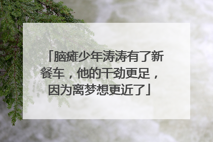 脑瘫少年涛涛有了新餐车，他的干劲更足，因为离梦想更近了