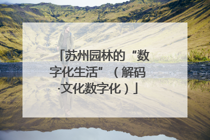 苏州园林的“数字化生活”（解码·文化数字化）