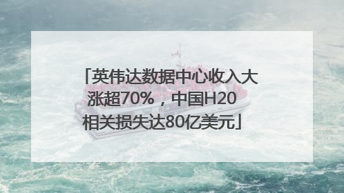 英伟达数据中心收入大涨超70%，中国H20相关损失达80亿美元