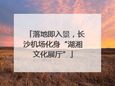 落地即入景，长沙机场化身“湖湘文化展厅”