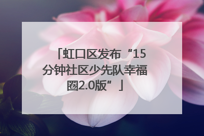 虹口区发布“15分钟社区少先队幸福圈2.0版”