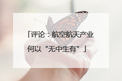 评论：航空航天产业何以“无中生有”