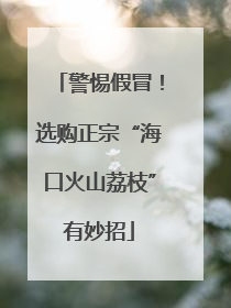 警惕假冒！选购正宗“海口火山荔枝”有妙招