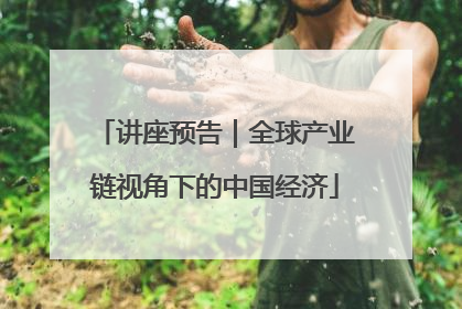 讲座预告｜全球产业链视角下的中国经济