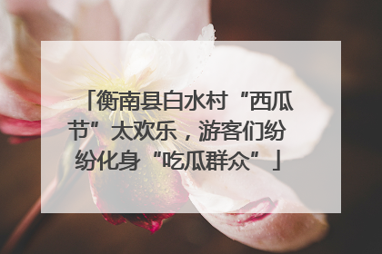 衡南县白水村“西瓜节”太欢乐，游客们纷纷化身“吃瓜群众”