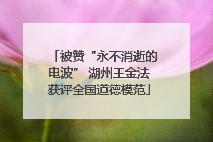 被赞“永不消逝的电波” 湖州王金法获评全国道德模范