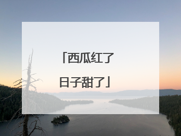 西瓜红了 日子甜了