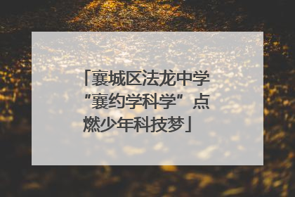 襄城区法龙中学“襄约学科学”点燃少年科技梦