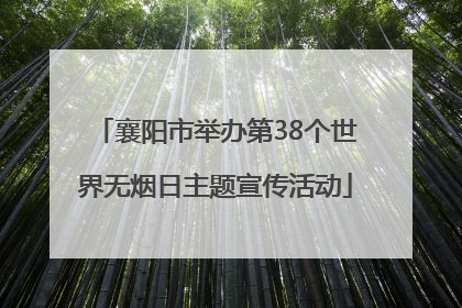 襄阳市举办第38个世界无烟日主题宣传活动