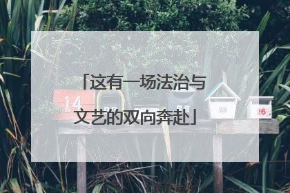 这有一场法治与文艺的双向奔赴
