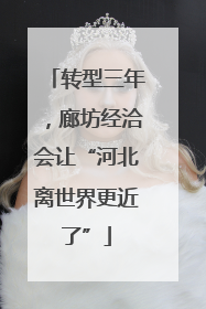 转型三年，廊坊经洽会让“河北离世界更近了”
