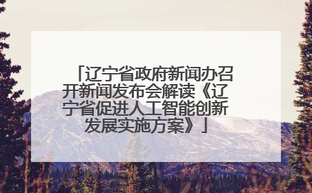 辽宁省政府新闻办召开新闻发布会解读《辽宁省促进人工智能创新发展实施方案》