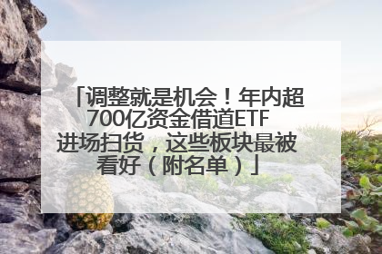 调整就是机会！年内超700亿资金借道ETF进场扫货，这些板块最被看好（附名单）
