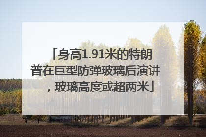 身高1.91米的特朗普在巨型防弹玻璃后演讲，玻璃高度或超两米