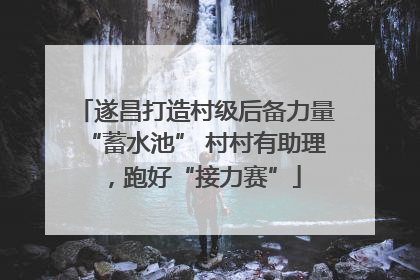 遂昌打造村级后备力量“蓄水池” 村村有助理，跑好“接力赛”