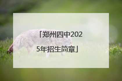 郑州四中2025年招生简章