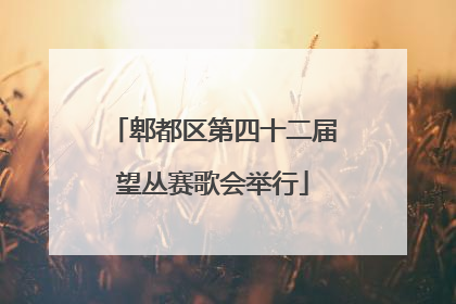 郫都区第四十二届望丛赛歌会举行