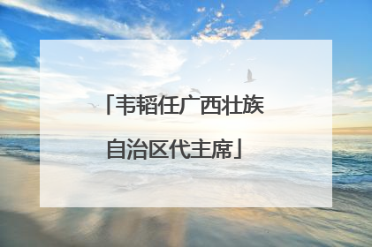 韦韬任广西壮族自治区代主席