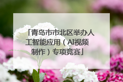 青岛市市北区举办人工智能应用（AI视频制作）专项竞赛