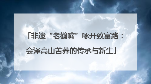 非遗“老鹳嘴”啄开致富路：会泽高山苦荞的传承与新生