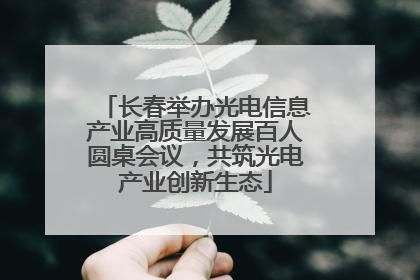 长春举办光电信息产业高质量发展百人圆桌会议，共筑光电产业创新生态