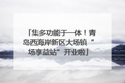 集多功能于一体！青岛西海岸新区大场镇“场享益站”开业啦