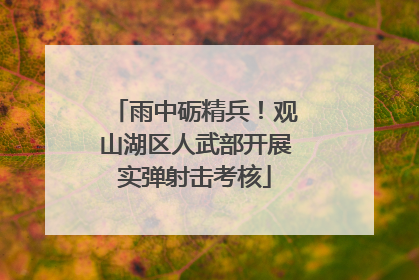 雨中砺精兵！观山湖区人武部开展实弹射击考核