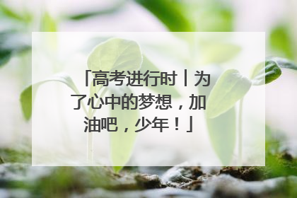 高考进行时︱为了心中的梦想，加油吧，少年！