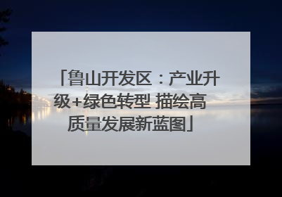 鲁山开发区：产业升级+绿色转型 描绘高质量发展新蓝图