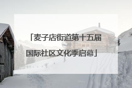 麦子店街道第十五届国际社区文化季启幕