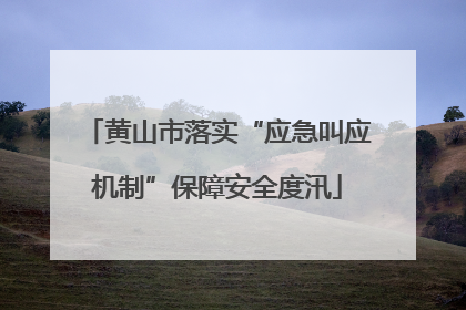 黄山市落实“应急叫应机制”保障安全度汛
