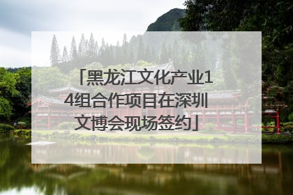 黑龙江文化产业14组合作项目在深圳文博会现场签约