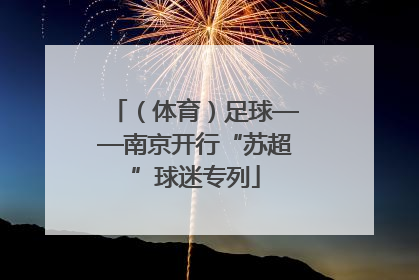 （体育）足球——南京开行“苏超”球迷专列