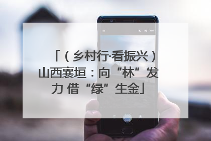 （乡村行·看振兴）山西襄垣：向“林”发力 借“绿”生金