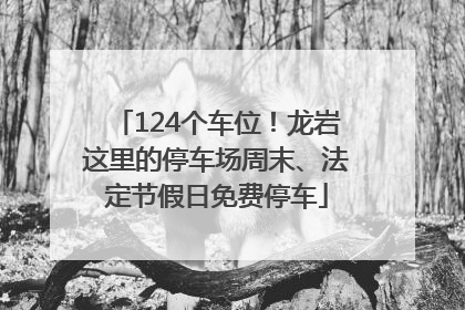 124个车位！龙岩这里的停车场周末、法定节假日免费停车
