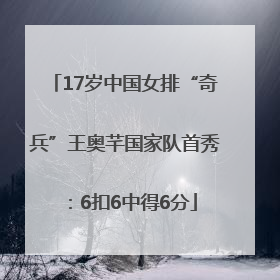 17岁中国女排“奇兵”王奥芊国家队首秀：6扣6中得6分