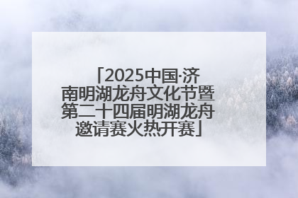 2025中国·济南明湖龙舟文化节暨第二十四届明湖龙舟邀请赛火热开赛
