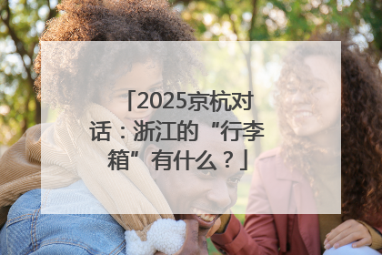 2025京杭对话：浙江的“行李箱”有什么？