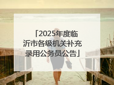 2025年度临沂市各级机关补充录用公务员公告