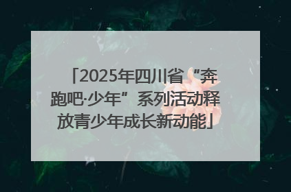 2025年四川省“奔跑吧·少年”系列活动释放青少年成长新动能